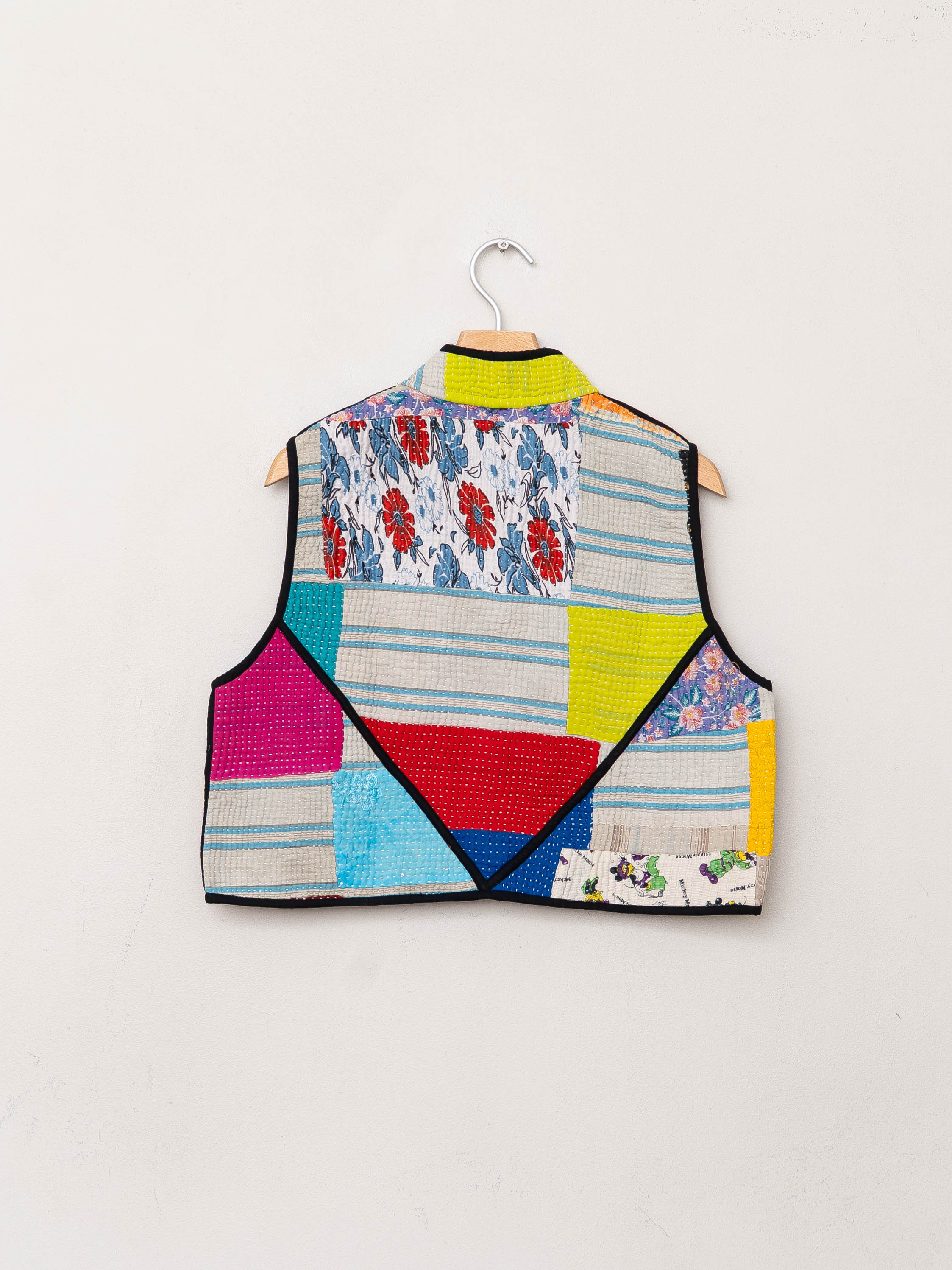 The Kaira Quilted Patchwork Kantha Vest