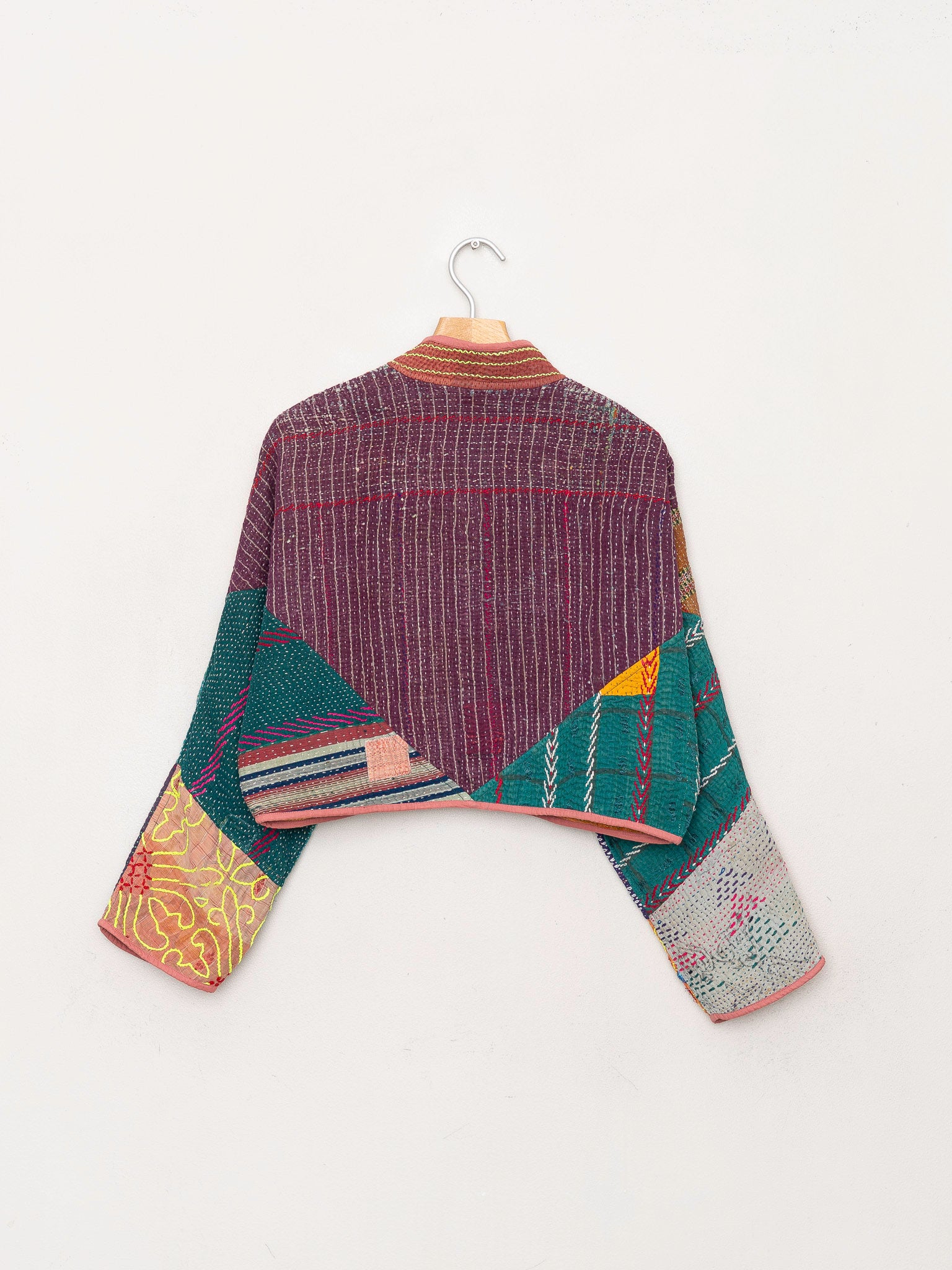 The Kaira Cropped Quilted Patchwork Kantha Jacket Wholesale