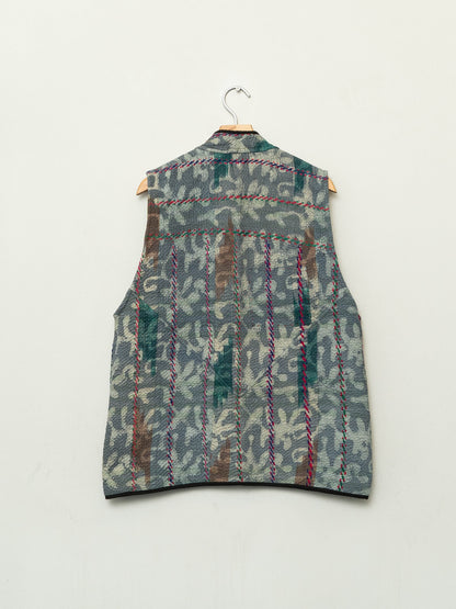 The Ladhiya Quilted Plant Dyed Kantha Vest