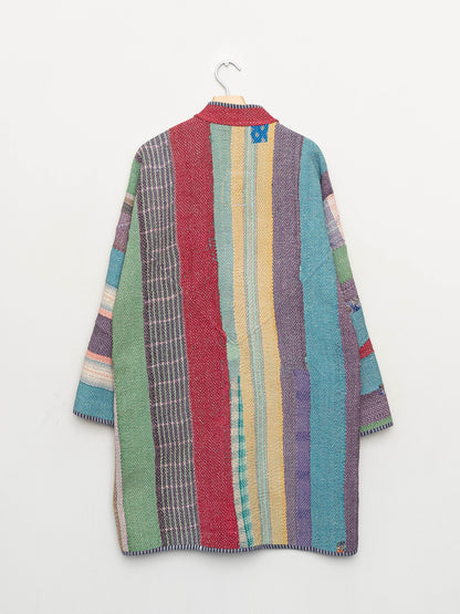 The Sai Quilted Patchwork Kantha Coat