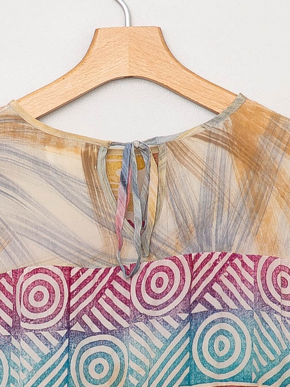 The Anan Long Dress  - Medium / Large - Upcycled Silk