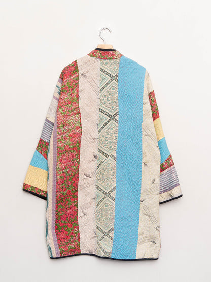 The Sai Quilted Patchwork Kantha Coat