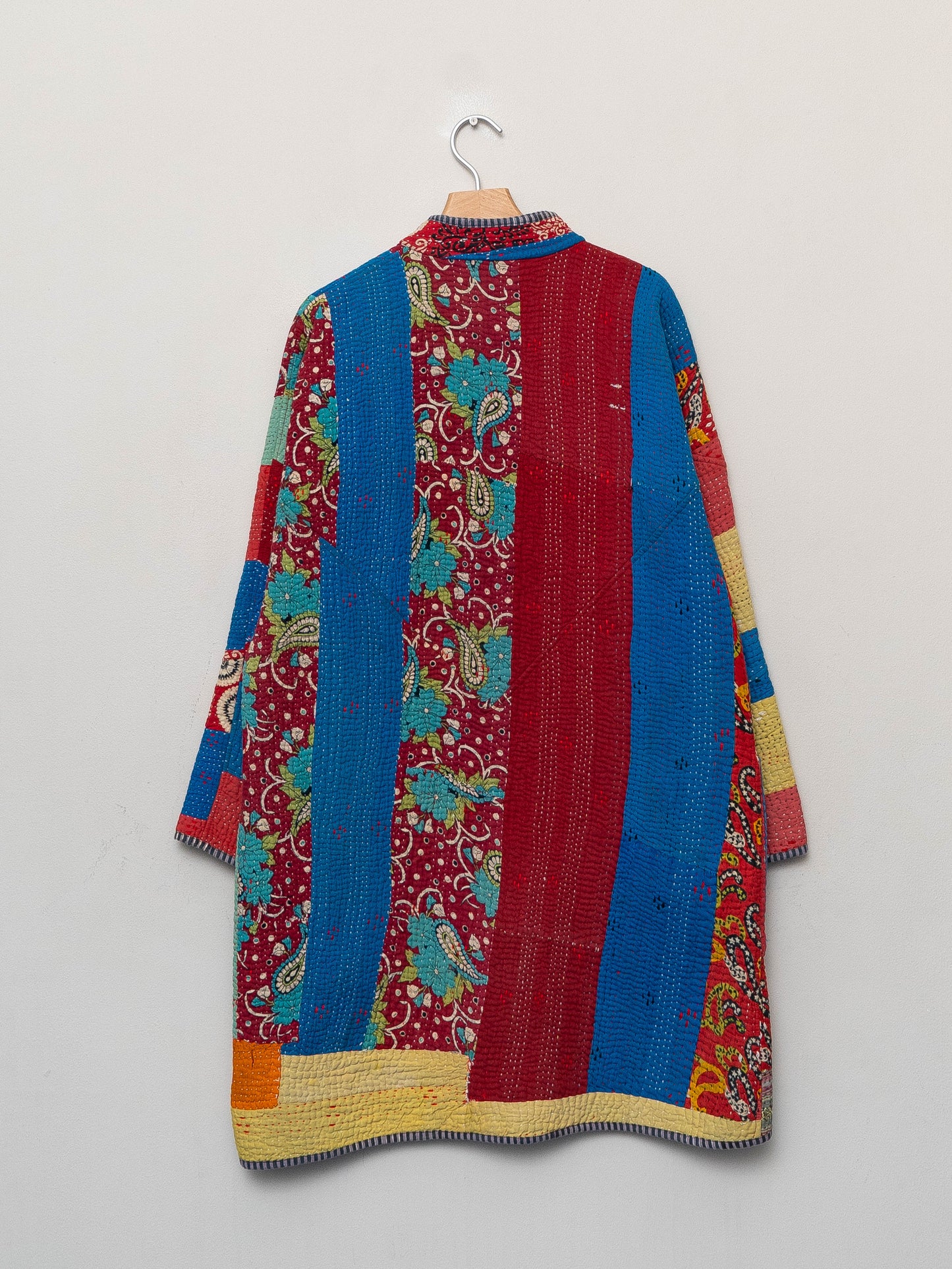 The Sai Quilted Patchwork Kantha Coat