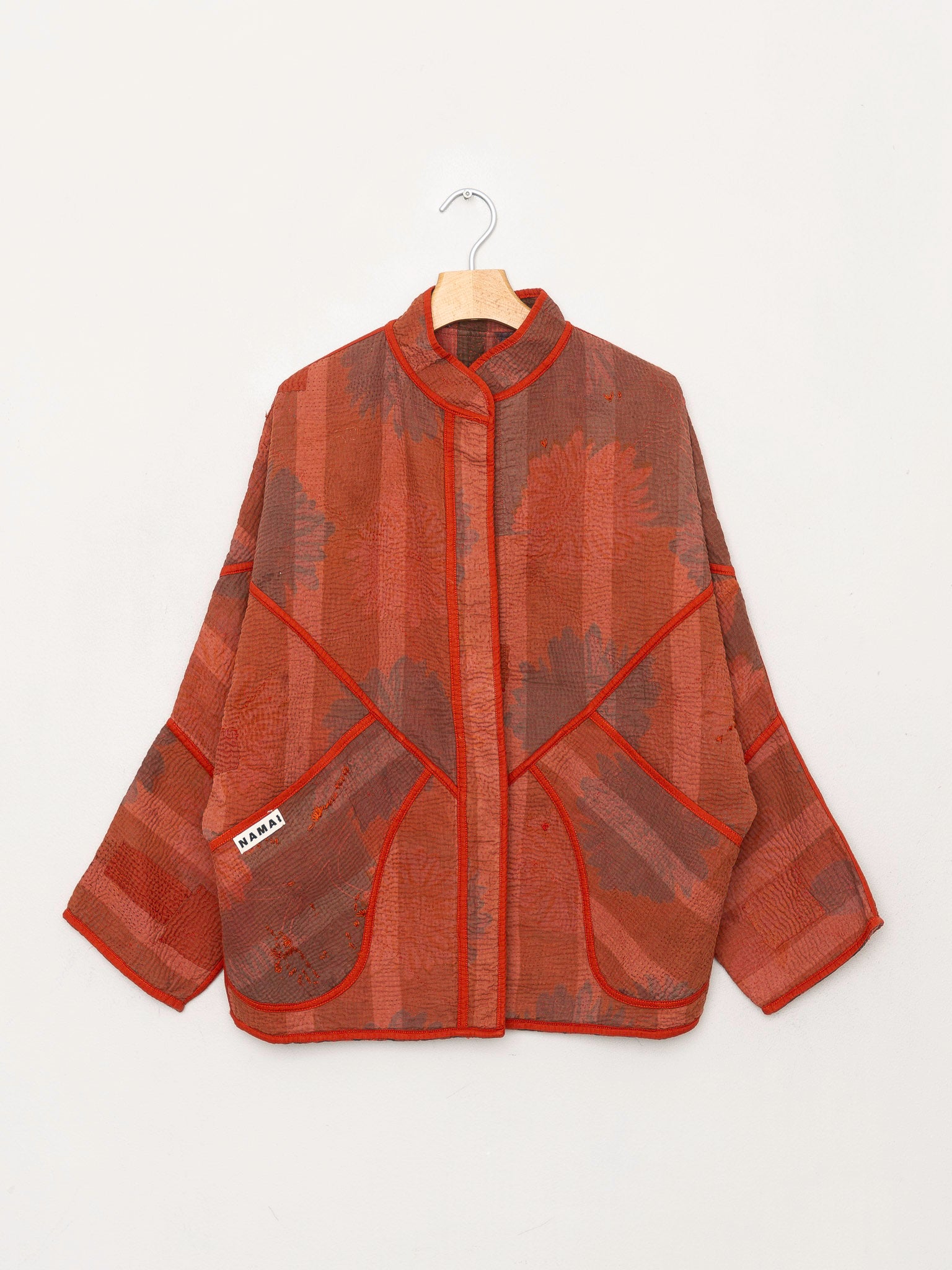 The Ishani Quilted Indigo Kantha Jacket
