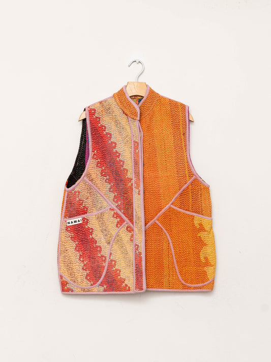 The Ladhiya Quilted Patchwork Kantha Vest