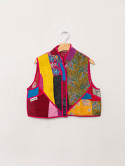 The Kaira Quilted Patchwork Kantha Vest