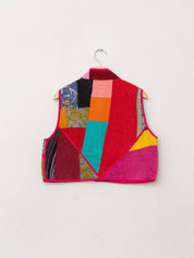 The Kaira Quilted Patchwork Kantha Vest
