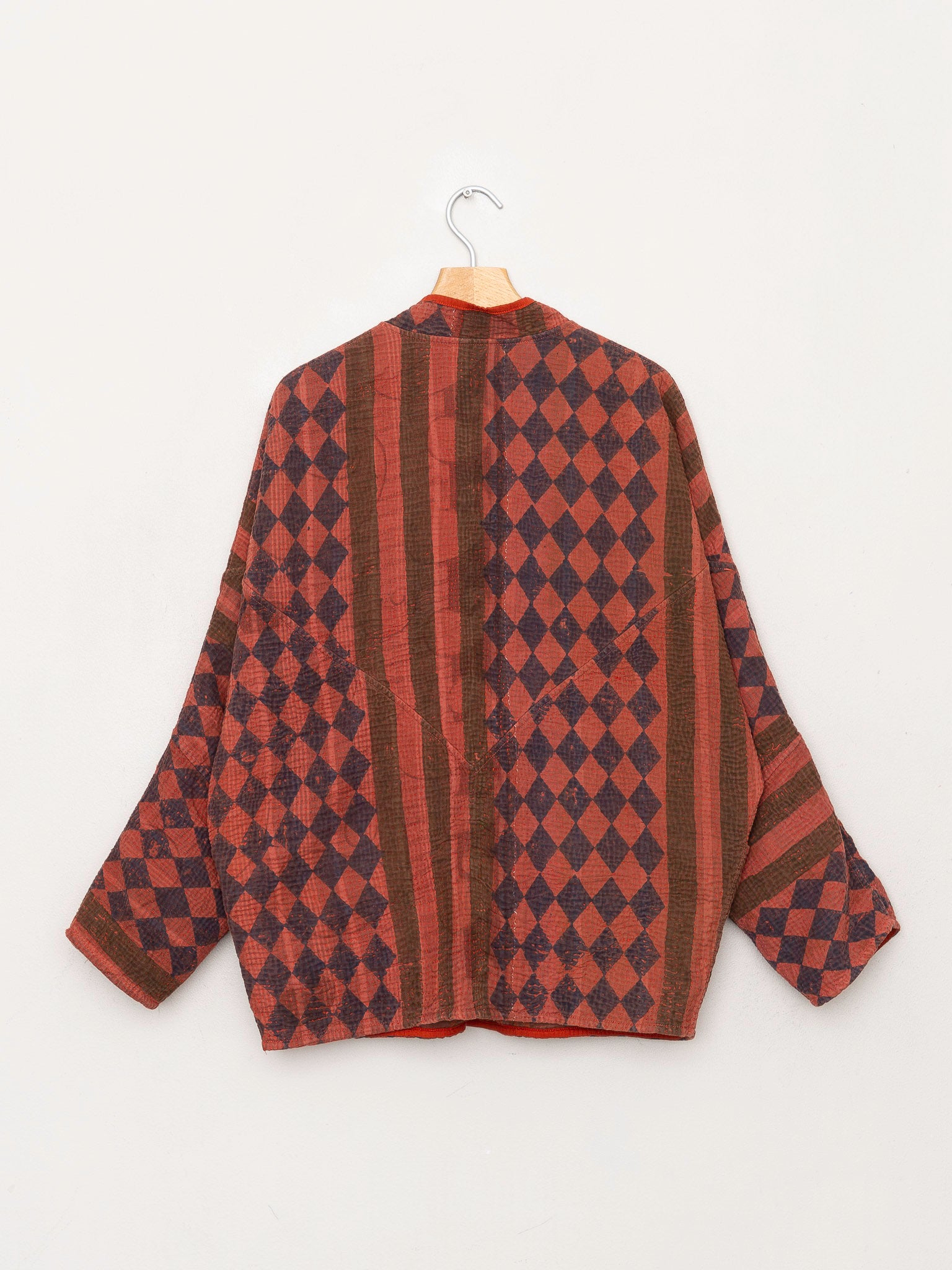 The Ishani Quilted Indigo Kantha Jacket