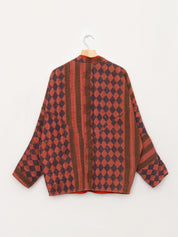 The Ishani Quilted Indigo Kantha Jacket