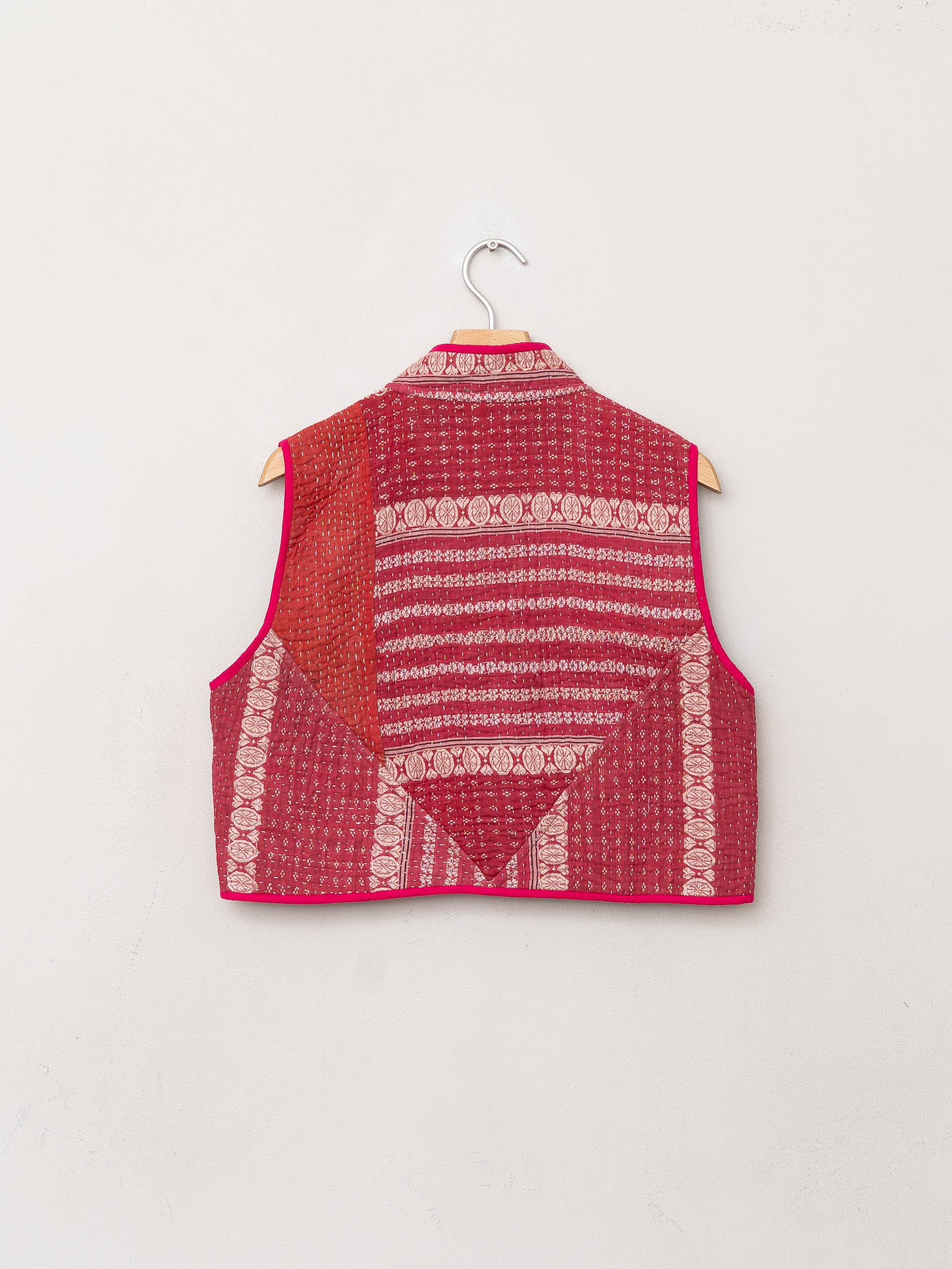 The Kaira Quilted Patchwork Kantha Vest