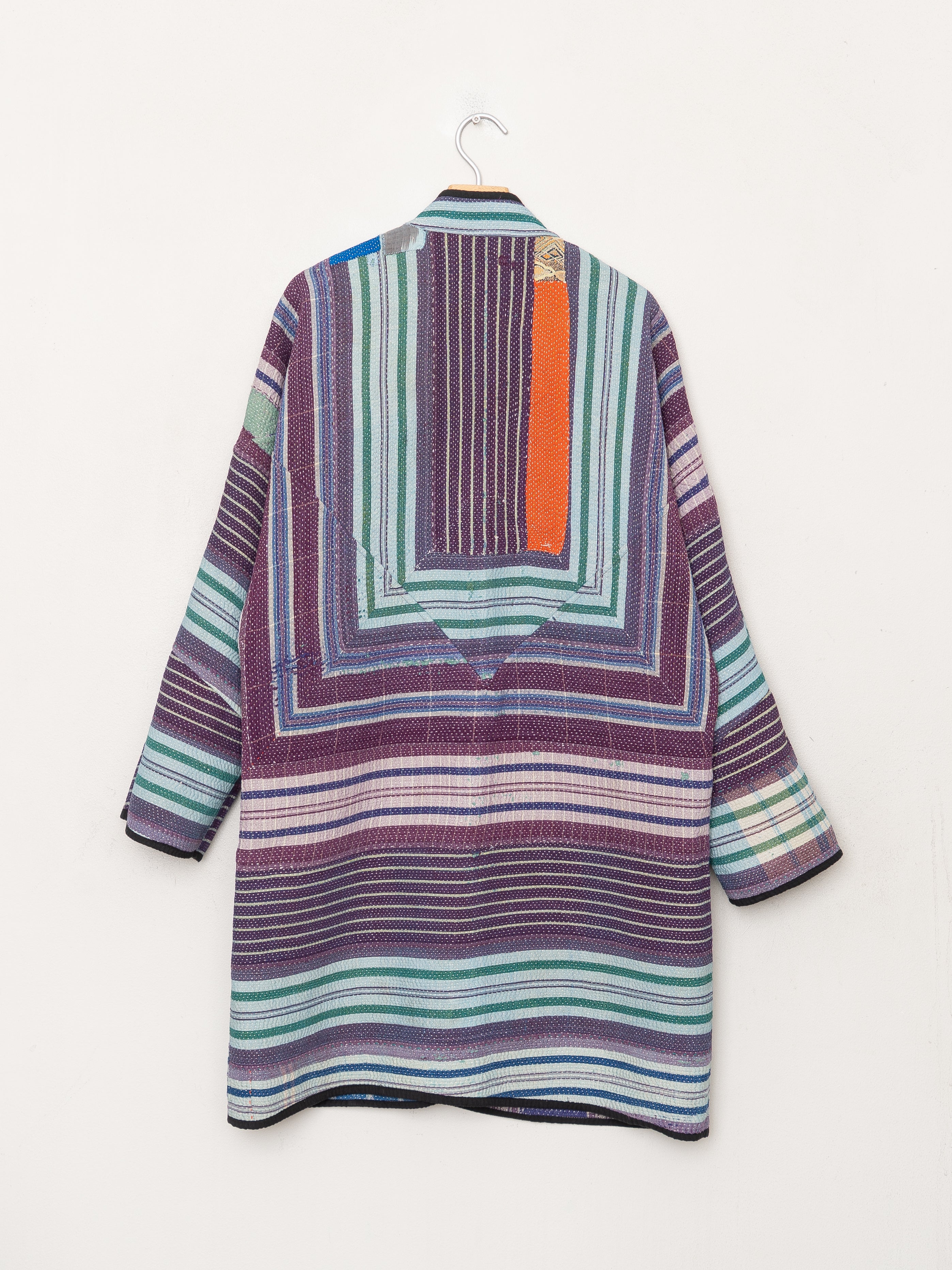 The Sai Quilted Patchwork Kantha Coat