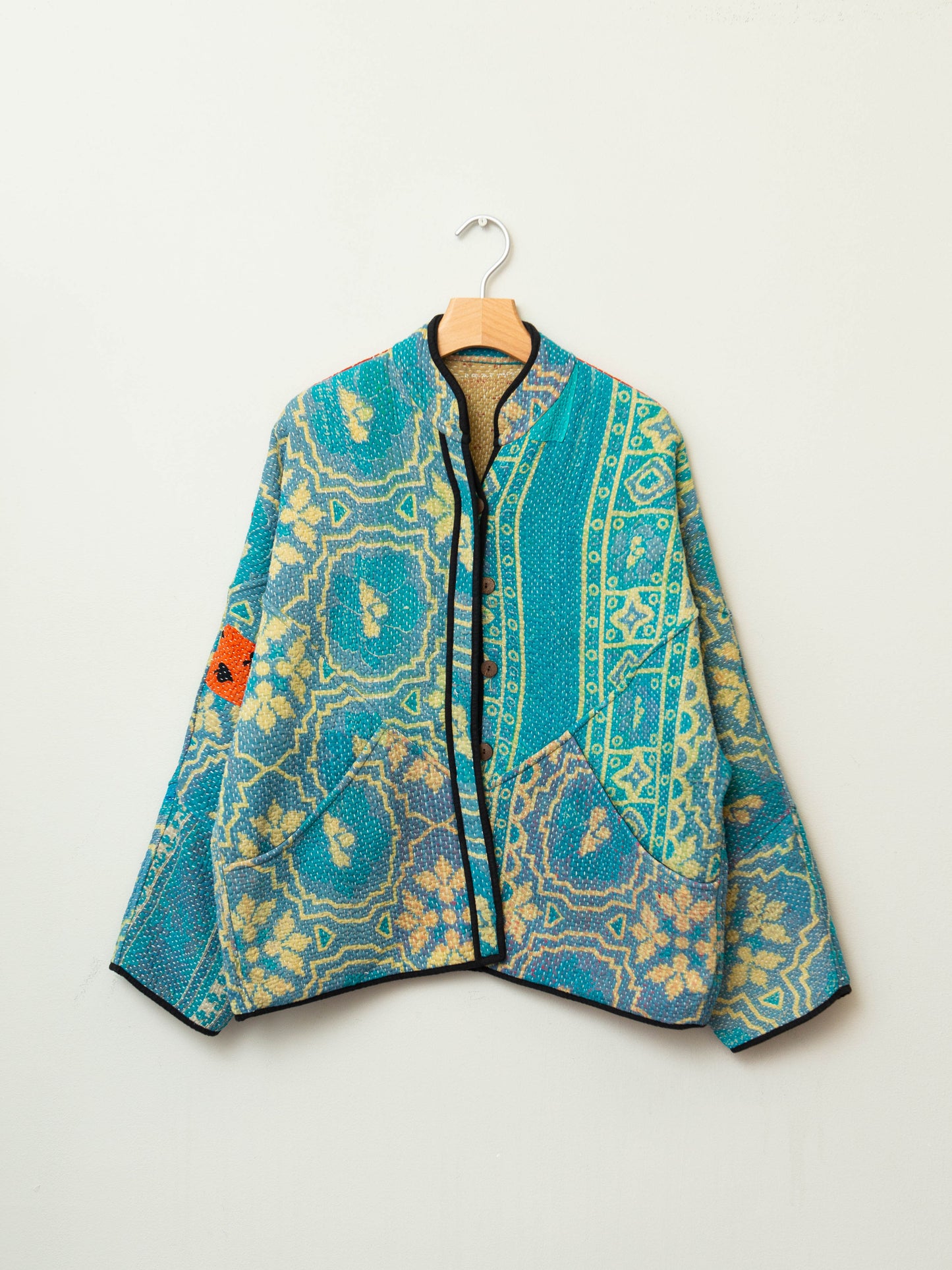 The Ladhiya Quilted Patchwork Kantha Jacket