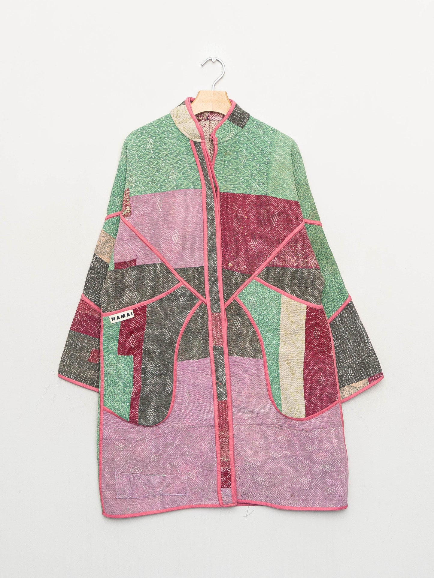 The Sai Quilted Patchwork Kantha Coat