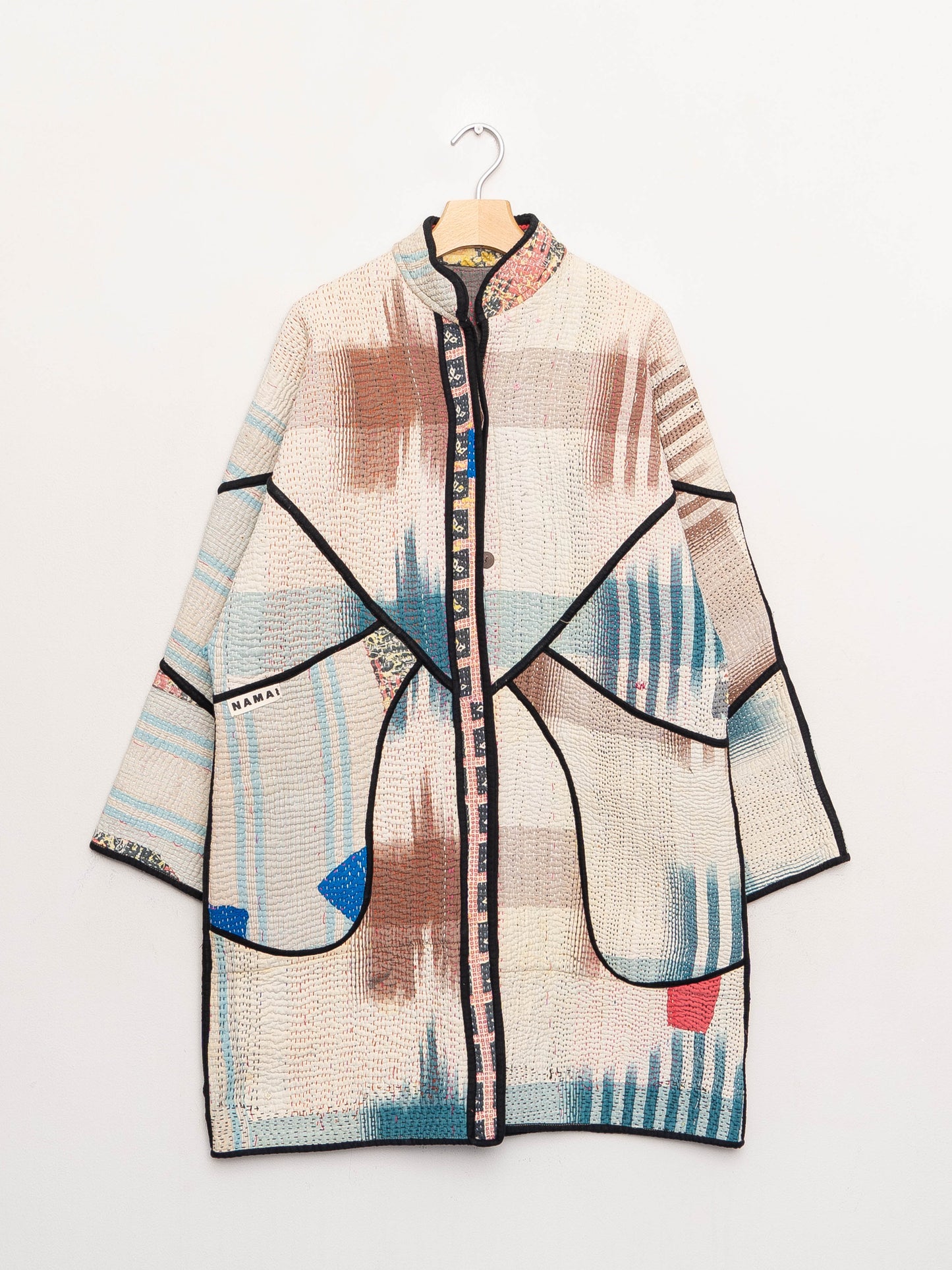 The Sai Quilted Patchwork Kantha Coat