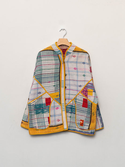 The Ladhiya Quilted Patchwork Kantha Jacket