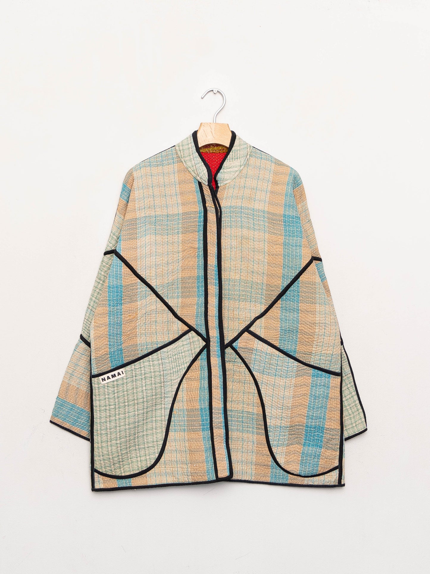 The Narmada Quilted Patchwork Kantha Jacket