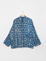 The Ladhiya Quilted Indigo Kantha Jacket