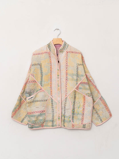 The Ladhiya Quilted Patchwork Kantha Jacket