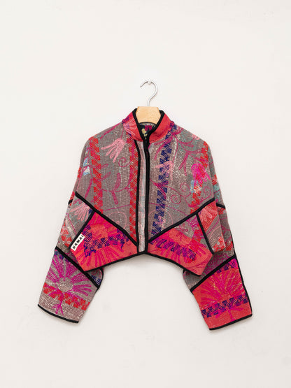 The Kaira Cropped Suzani Quilted Kantha Jacket Wholesale