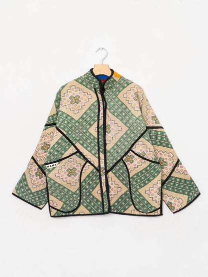 The Ladhiya Quilted Patchwork Kantha Jacket