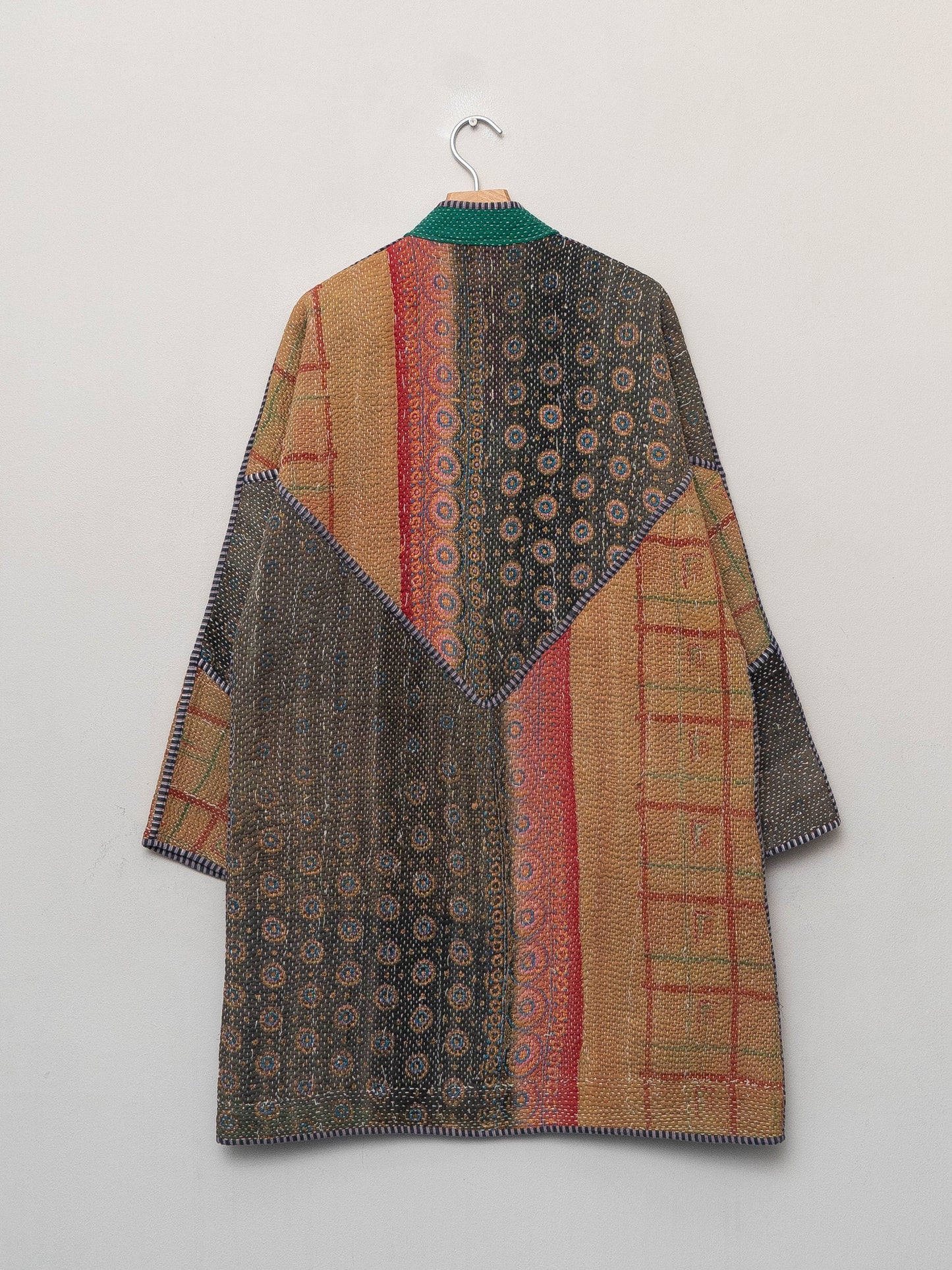 The Sai Quilted Patchwork Kantha Coat