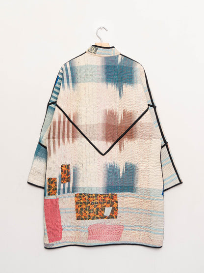 The Sai Quilted Patchwork Kantha Coat