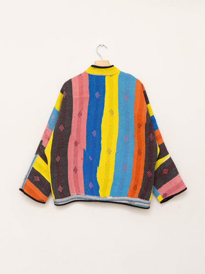 The Ladhiya Quilted Patchwork Kantha Jacket