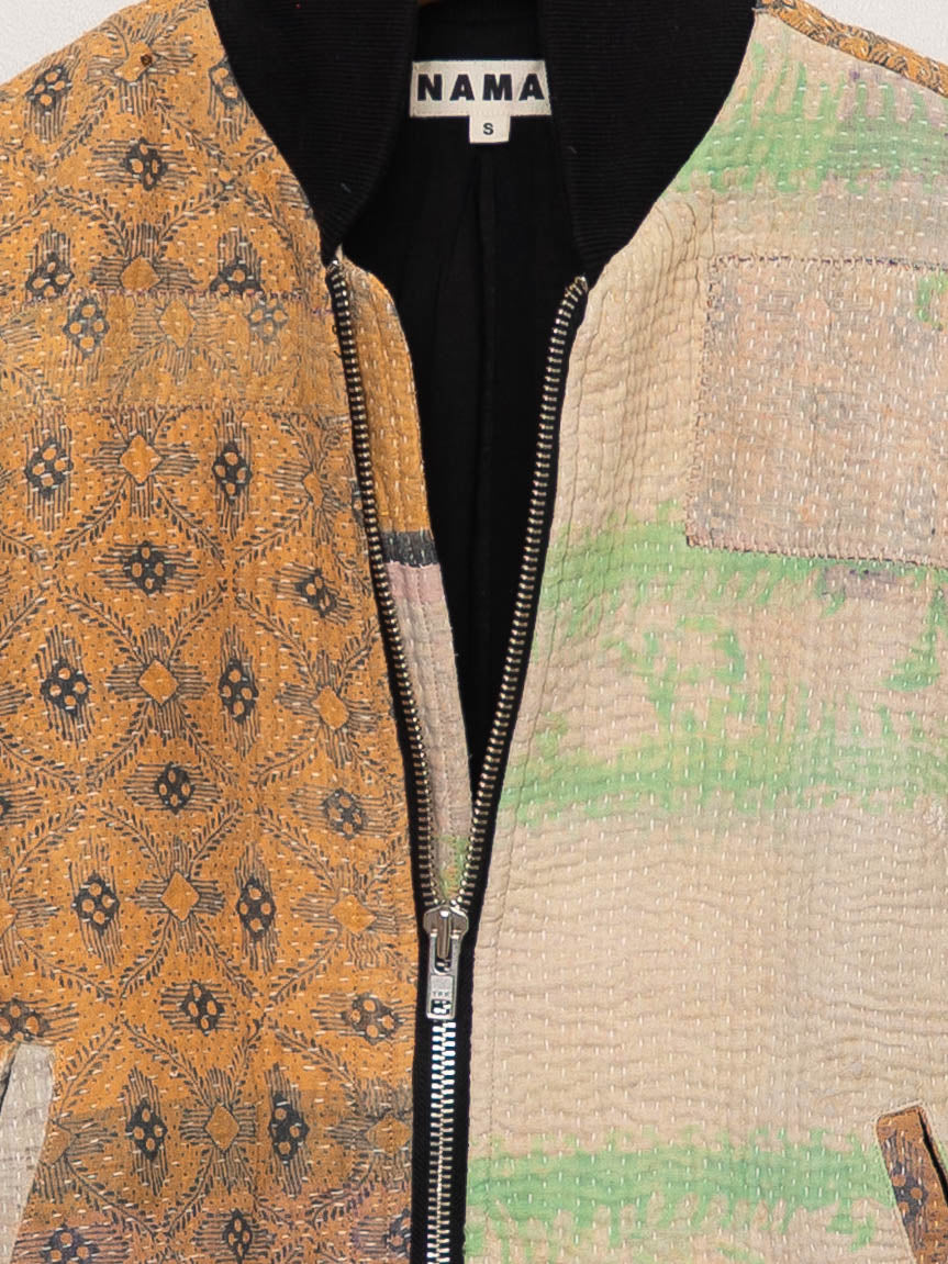 The Veda Quilted One-of-a-Kind Bomber Jacket - Small