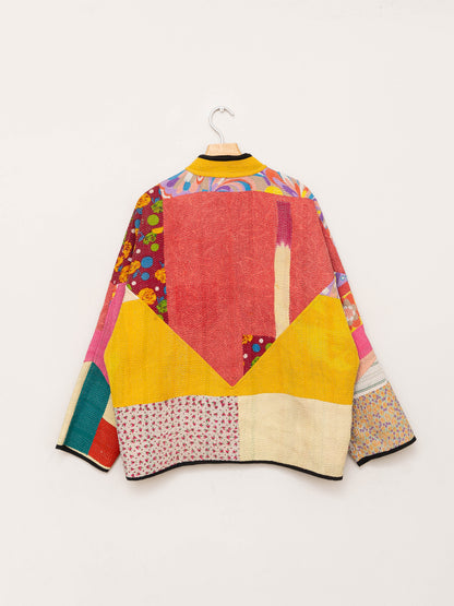 The Ladhiya Quilted Patchwork Kantha Jacket