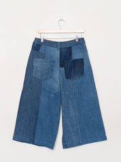 The Bindu Denim Bermuda Culotte Pant - Medium