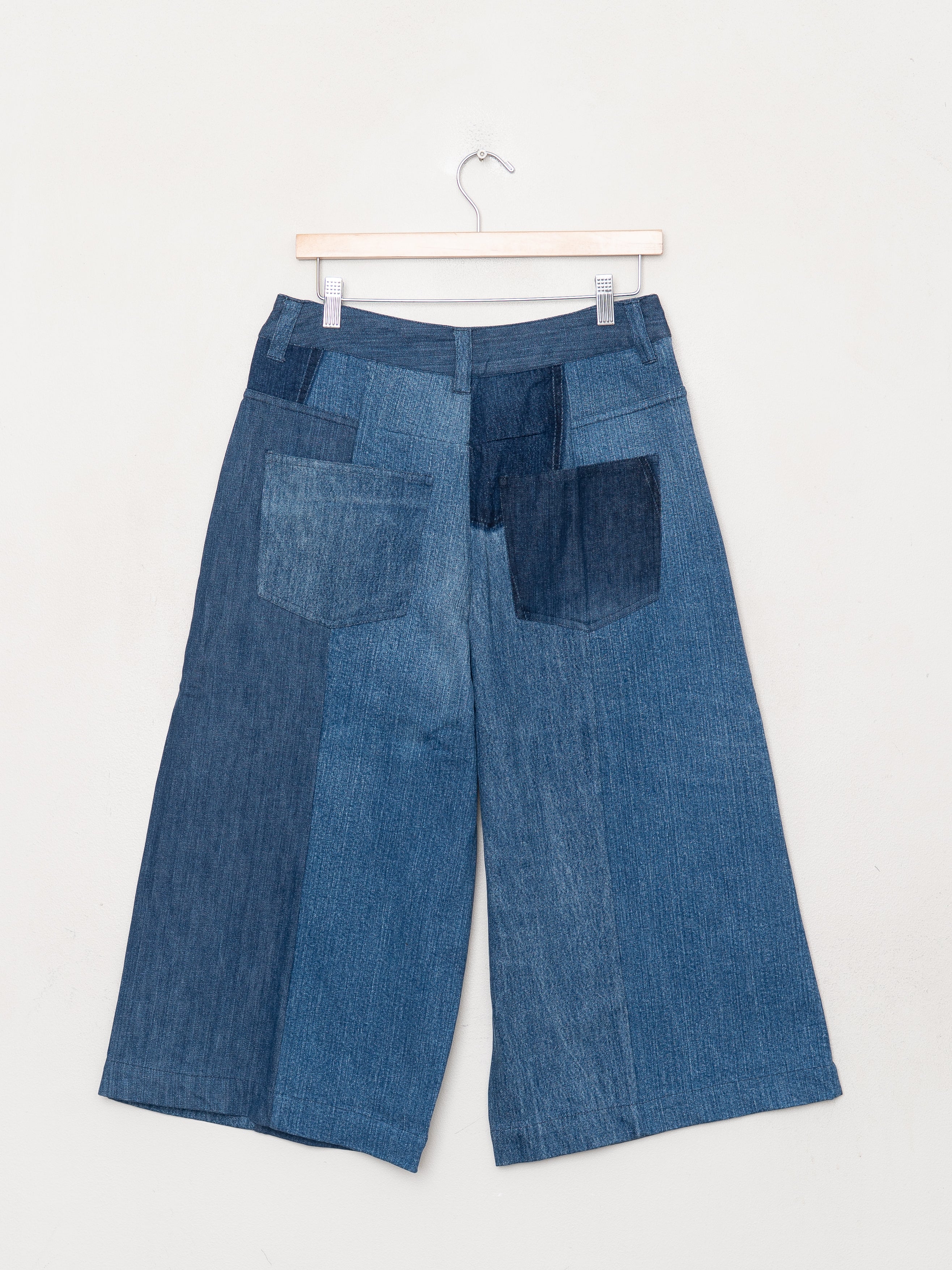 The Bindu Denim Bermuda Culotte Pant - Medium