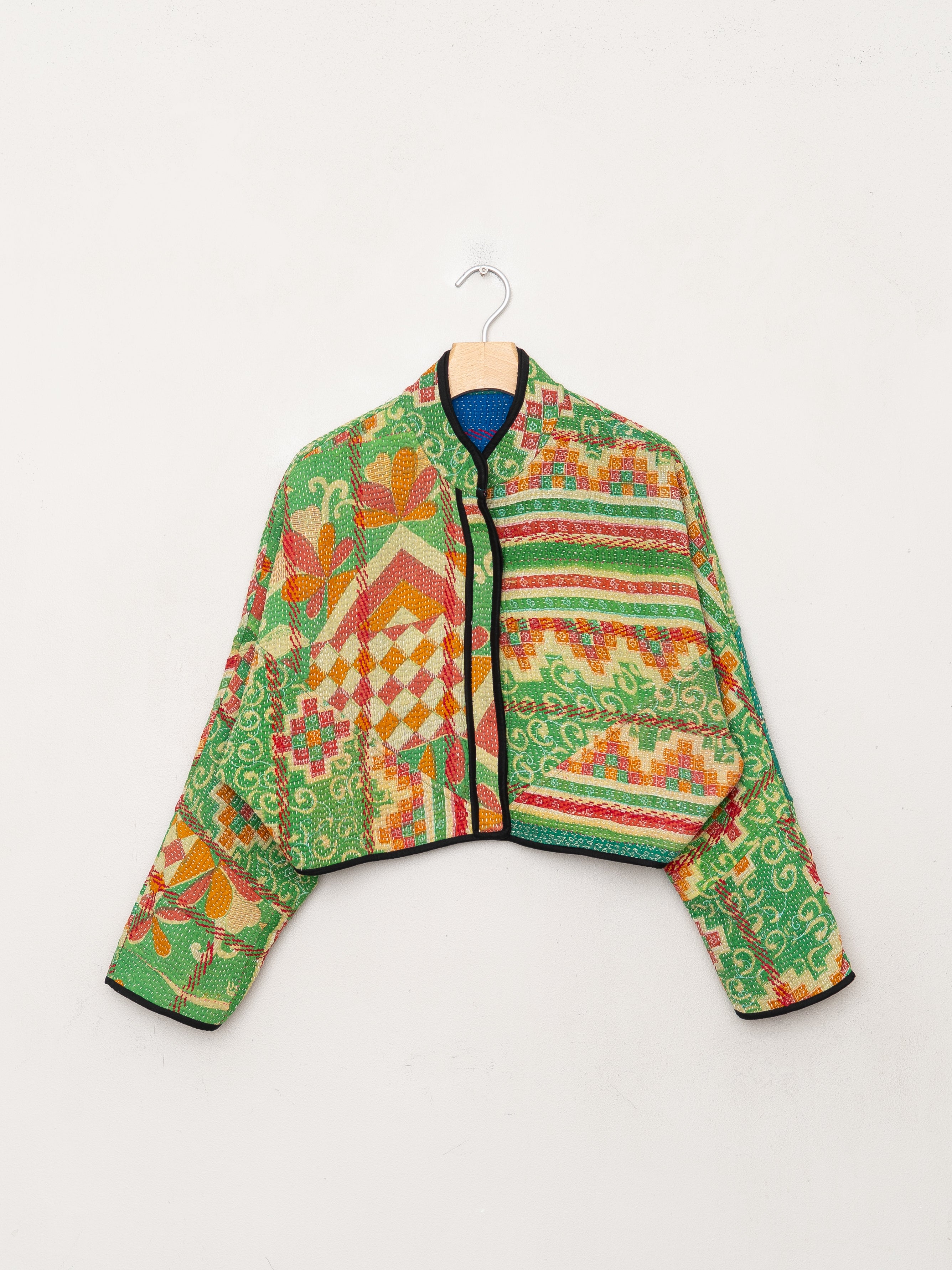 The Kaira Cropped Quilted Patchwork Kantha Jacket Wholesale
