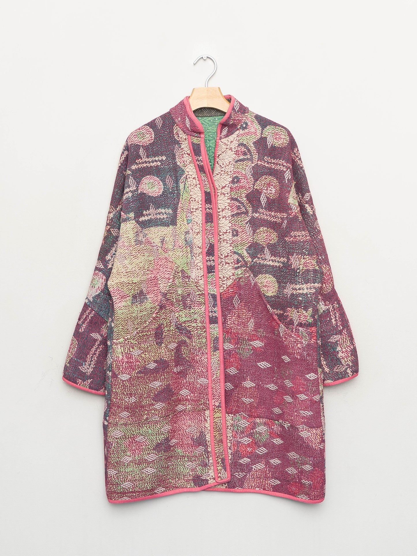 The Sai Quilted Patchwork Kantha Coat