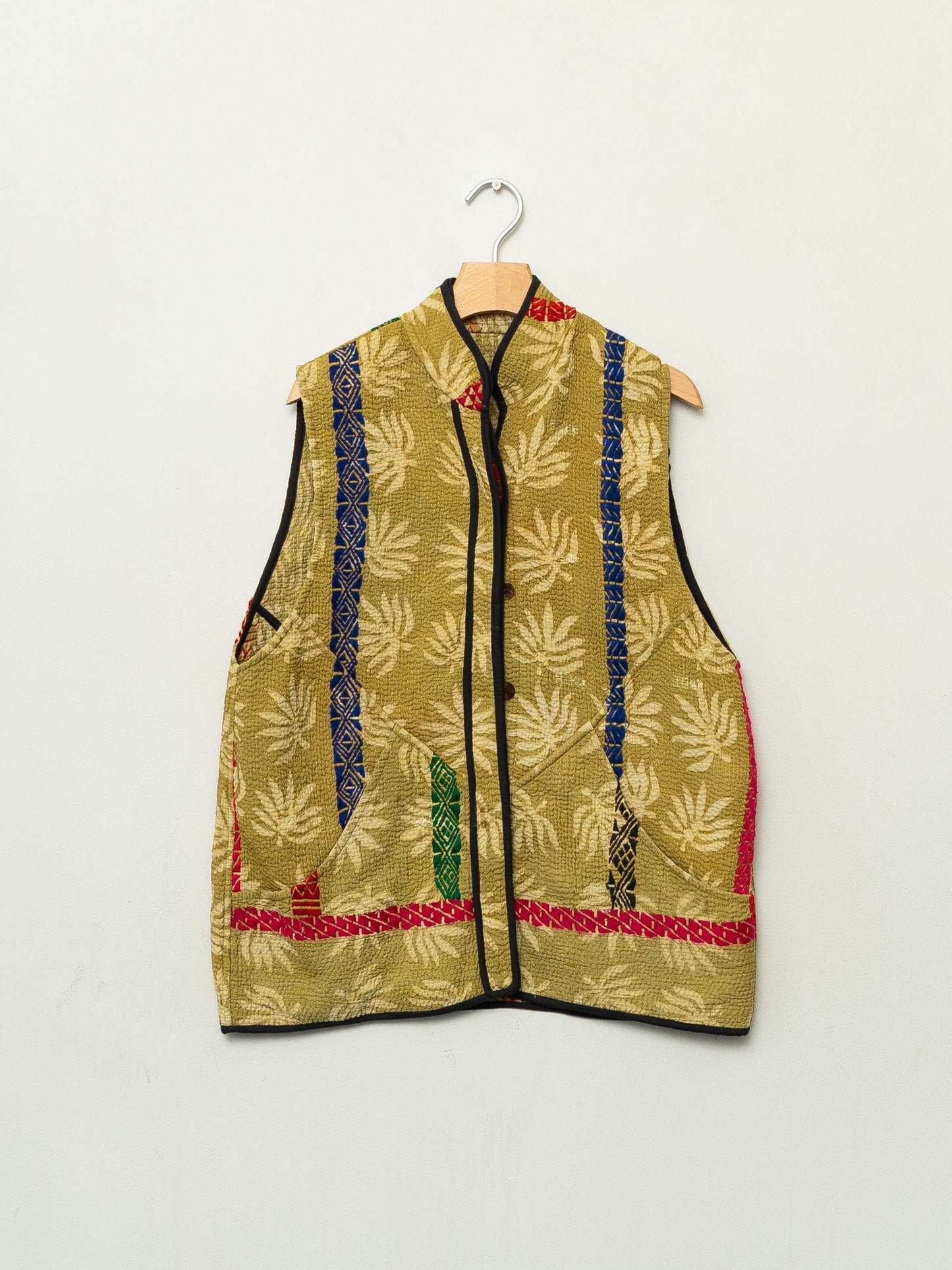 The Ladhiya Quilted Plant Dyed Kantha Vest