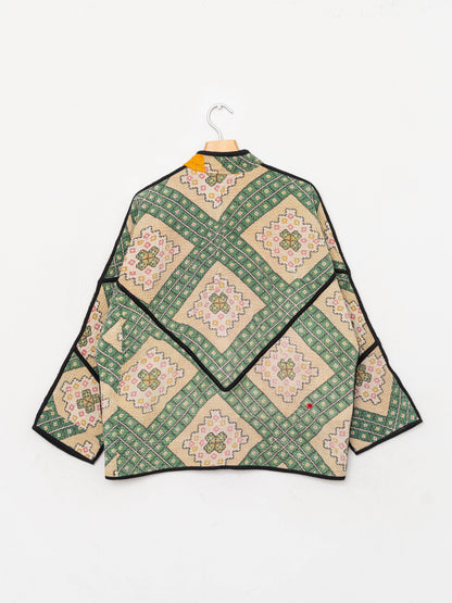 The Ladhiya Quilted Patchwork Kantha Jacket