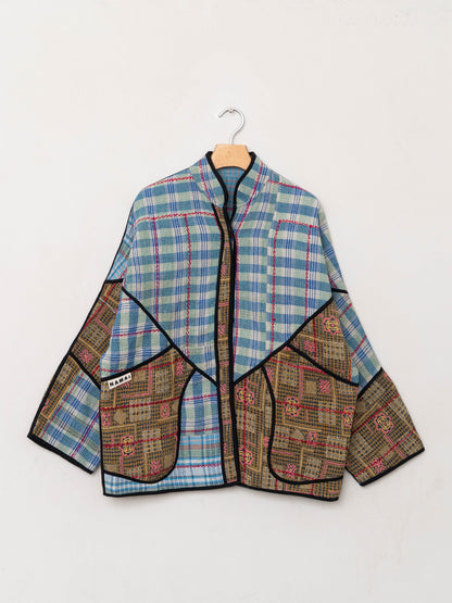 The Ladhiya Quilted Patchwork Kantha Jacket