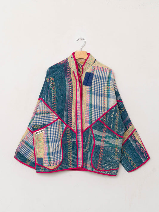 The Ladhiya Quilted Patchwork Kantha Jacket