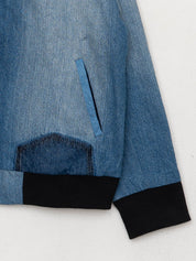 The Veda Denim Bomber Jacket - Medium