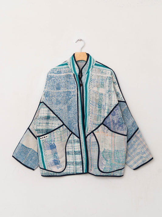 The Ladhiya Quilted Patchwork Kantha Jacket