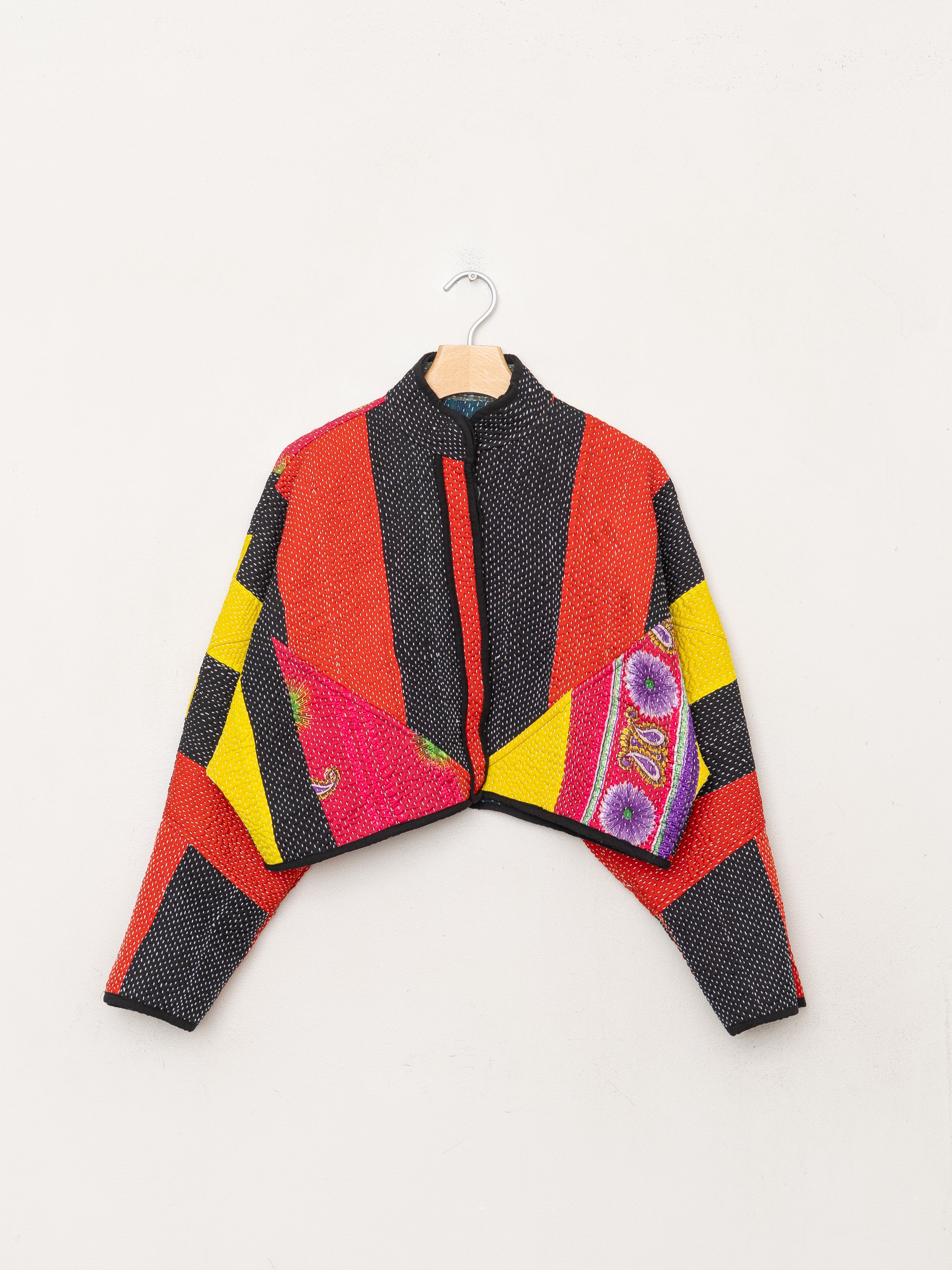 The Kaira Cropped Quilted Patchwork Kantha Jacket Wholesale