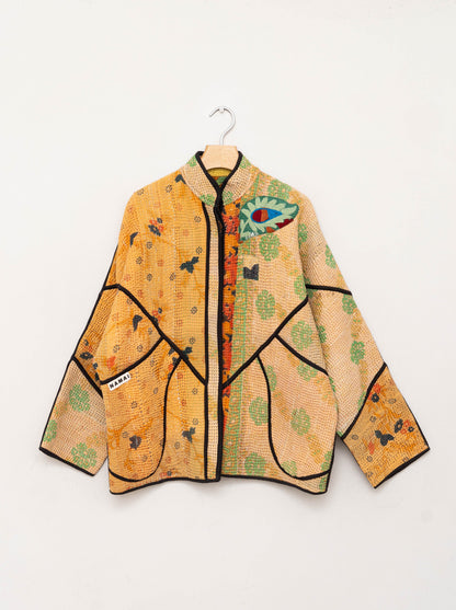 The Ladhiya Quilted Patchwork Kantha Jacket