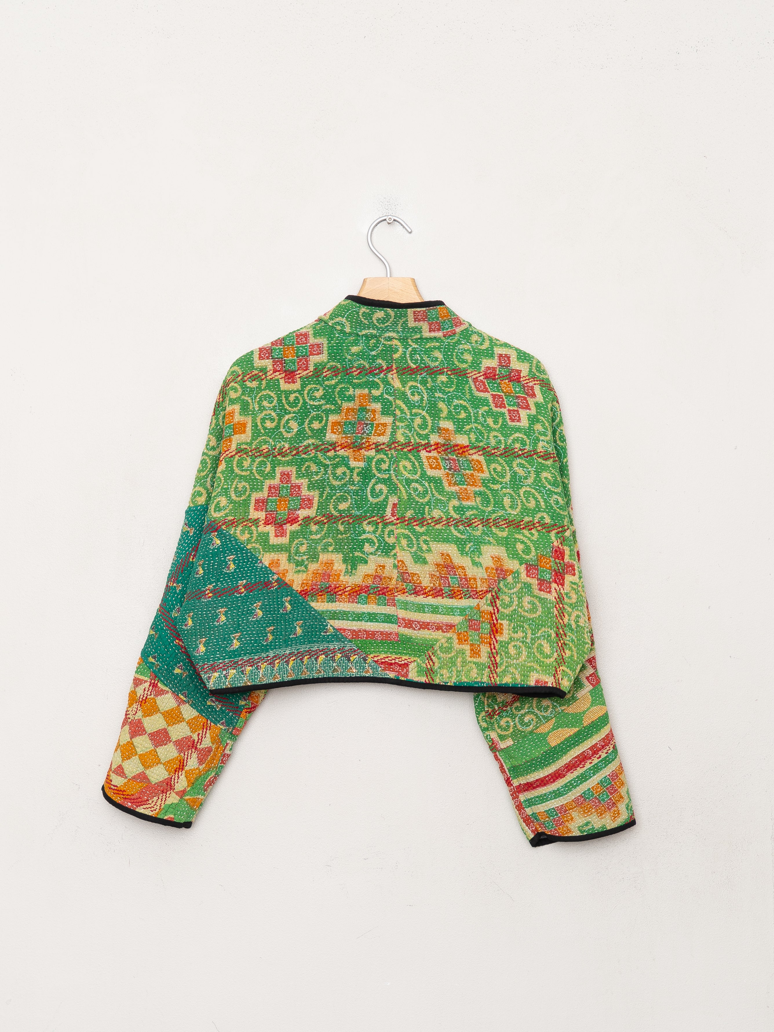 The Kaira Cropped Quilted Patchwork Kantha Jacket Wholesale