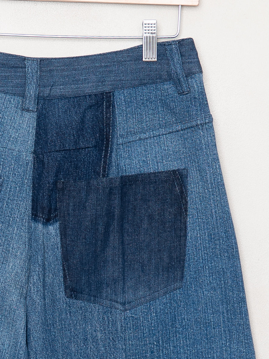 The Bindu Denim Bermuda Culotte Pant - Medium