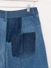 The Bindu Denim Bermuda Culotte Pant - Medium