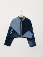 The Kaira Cropped Denim Jacket - Small - Wholesale