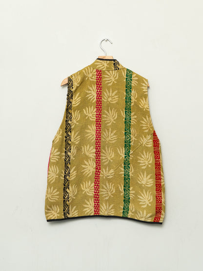 The Ladhiya Quilted Plant Dyed Kantha Vest