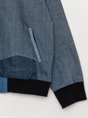 The Veda Denim Bomber Jacket - Medium