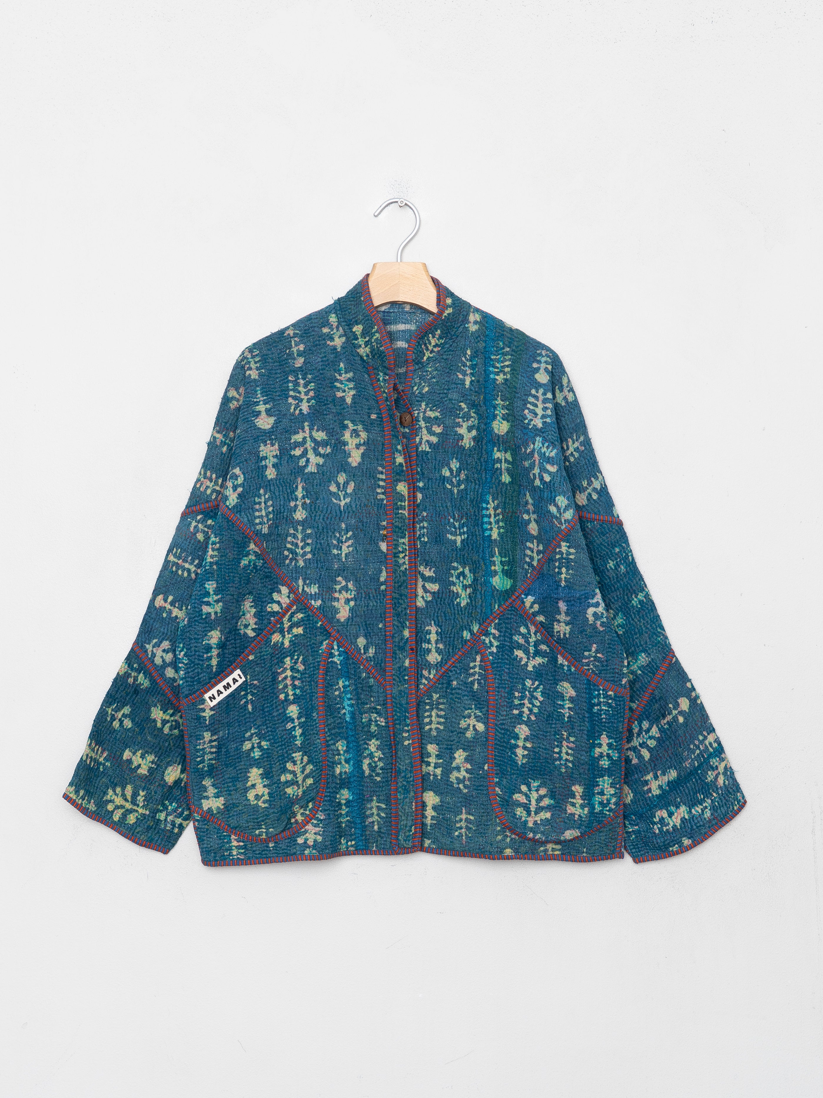 The Ladhiya Quilted Indigo Kantha Jacket
