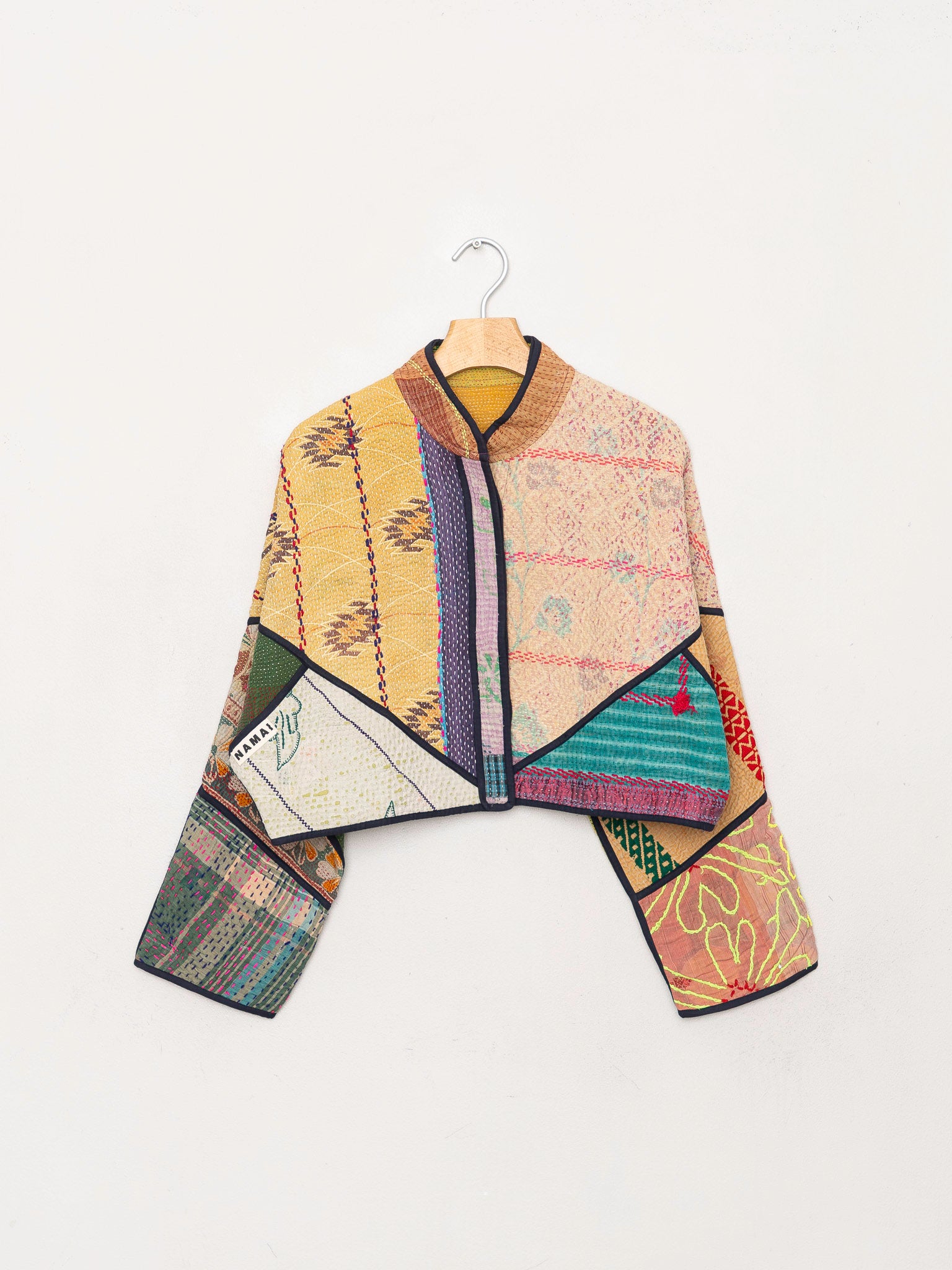 The Kaira Cropped Quilted Patchwork Kantha Jacket Wholesale