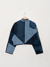 The Kaira Cropped Denim Jacket - Small - Wholesale